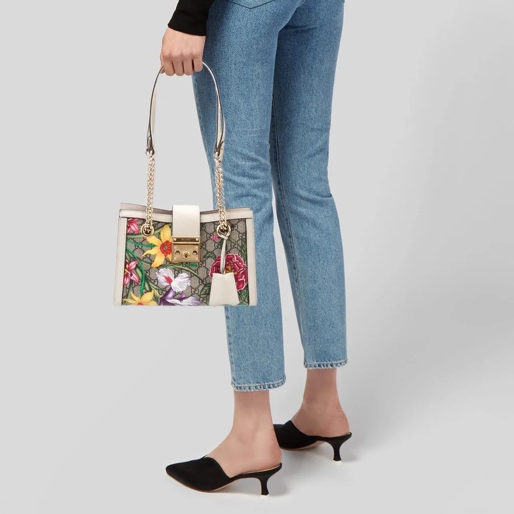 Gucci small Padlock GG Flora shoulder bag